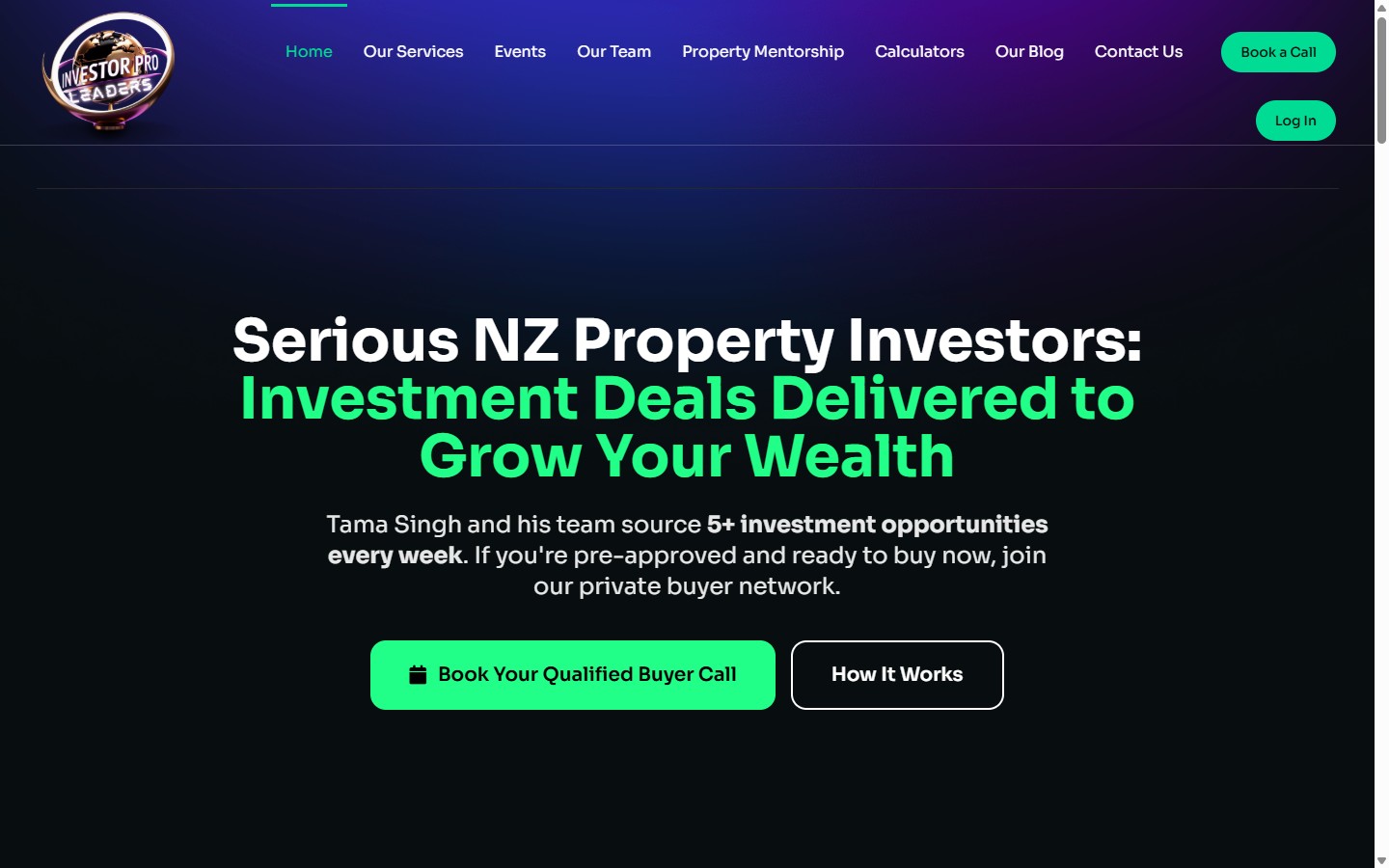 InvestorPro website screenshot